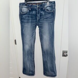 Rock Revival Mandell Easy boot jeans sz 31 EUC LN